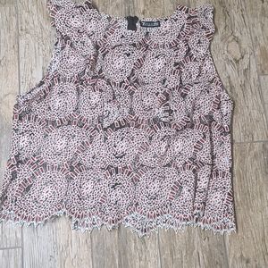 Cute sheer sleeveless top